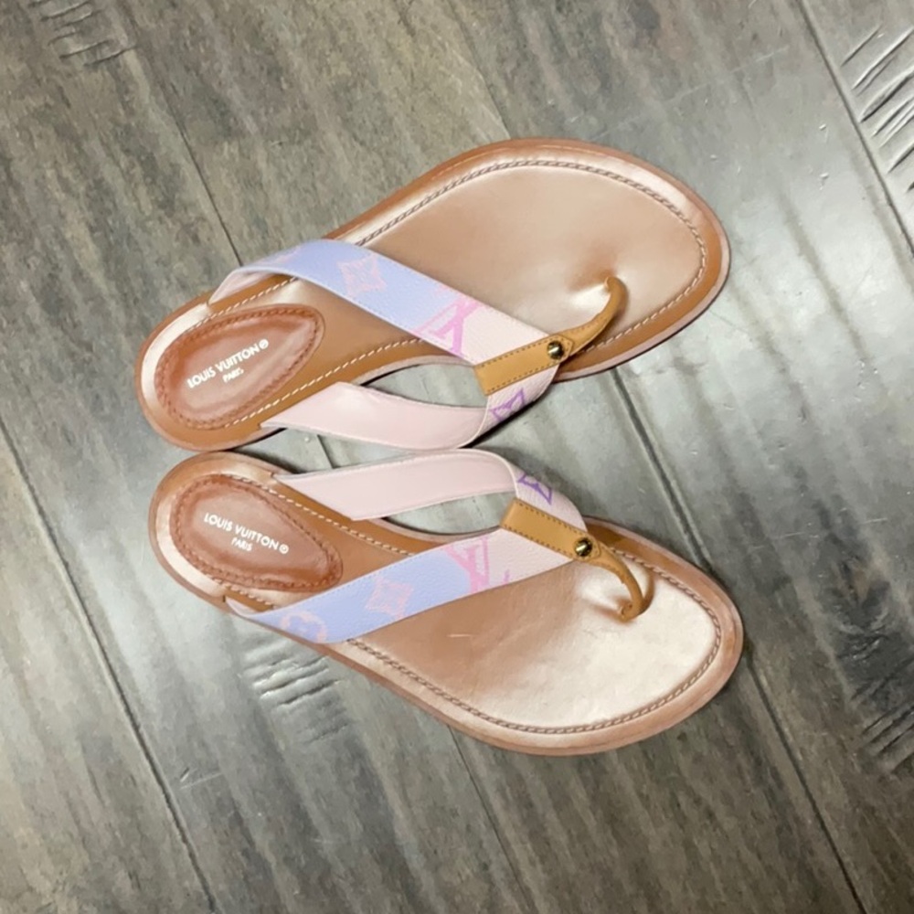 Louis Vuitton Women's Pink and Brown Sandals